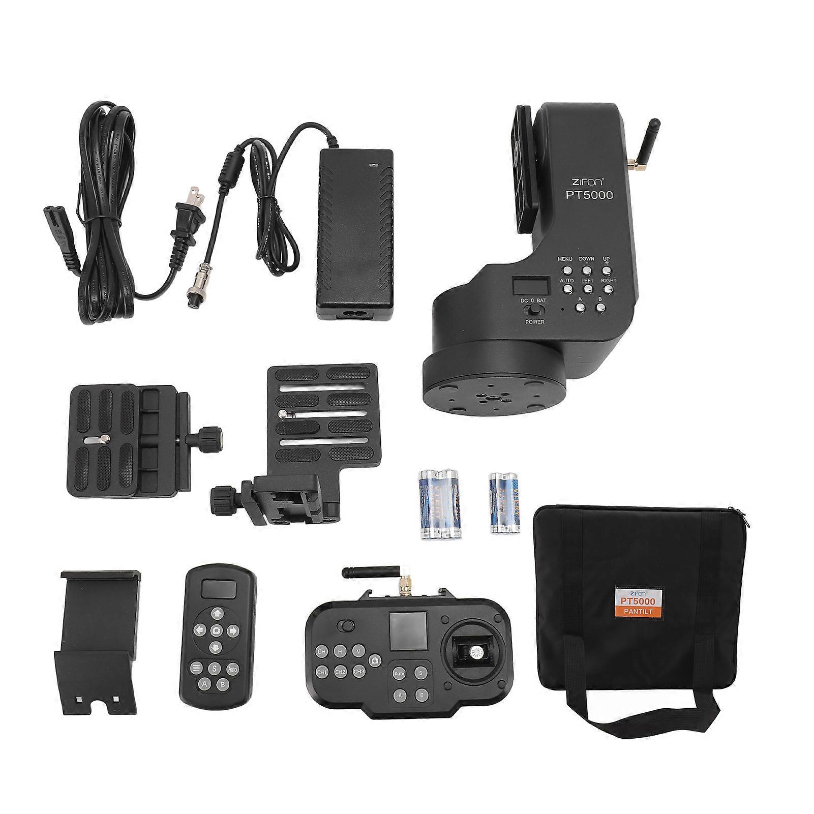 Motorized Rotating Panoramic Head 360° Rotation 87° Tilt Cold Shoe Port Load Up to 5Kg 2.4G Wireless Remote Control Motorized Panoramic Pan Tilt Head