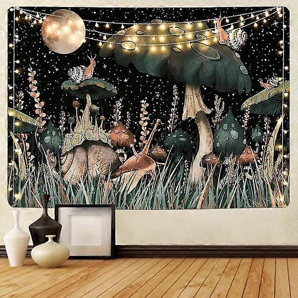 Trippy Mushroom Tapestry Moon and Stars Tapestry Snail Tapestry F