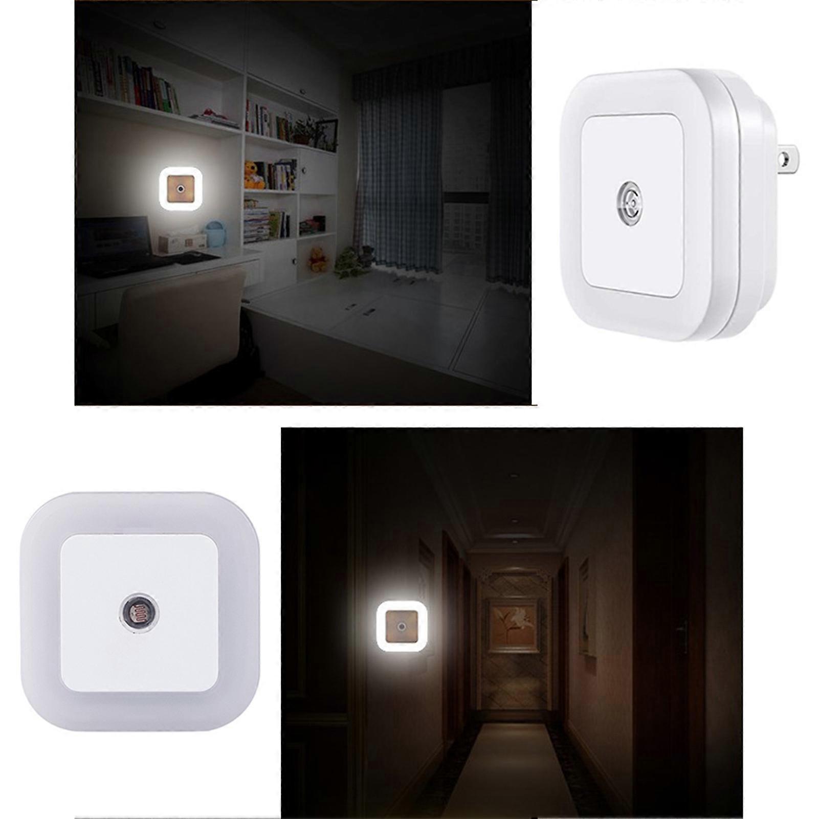 6Pcs Square Night Light LED Soft White Color Light Control Night Lamp for Bedroom Corridor  ‑