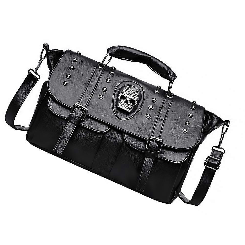 Skull Design Cross Body Bag Square Bag Adjustable Shoulder Strap Large Capacity Everyday Use 1Pcs