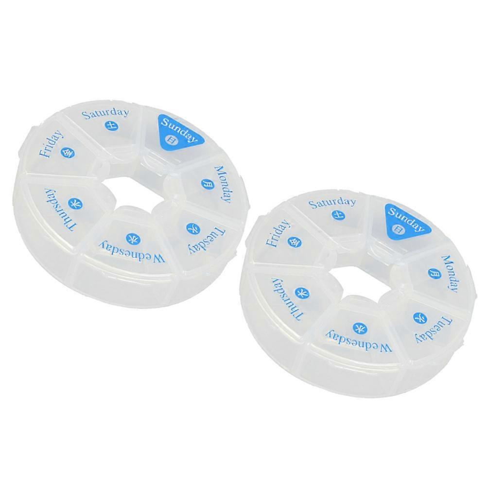 Portable Weekly Medicine Storage Case with 7Grids Made of Durable PP Material for Pill Organization Multi Pcs