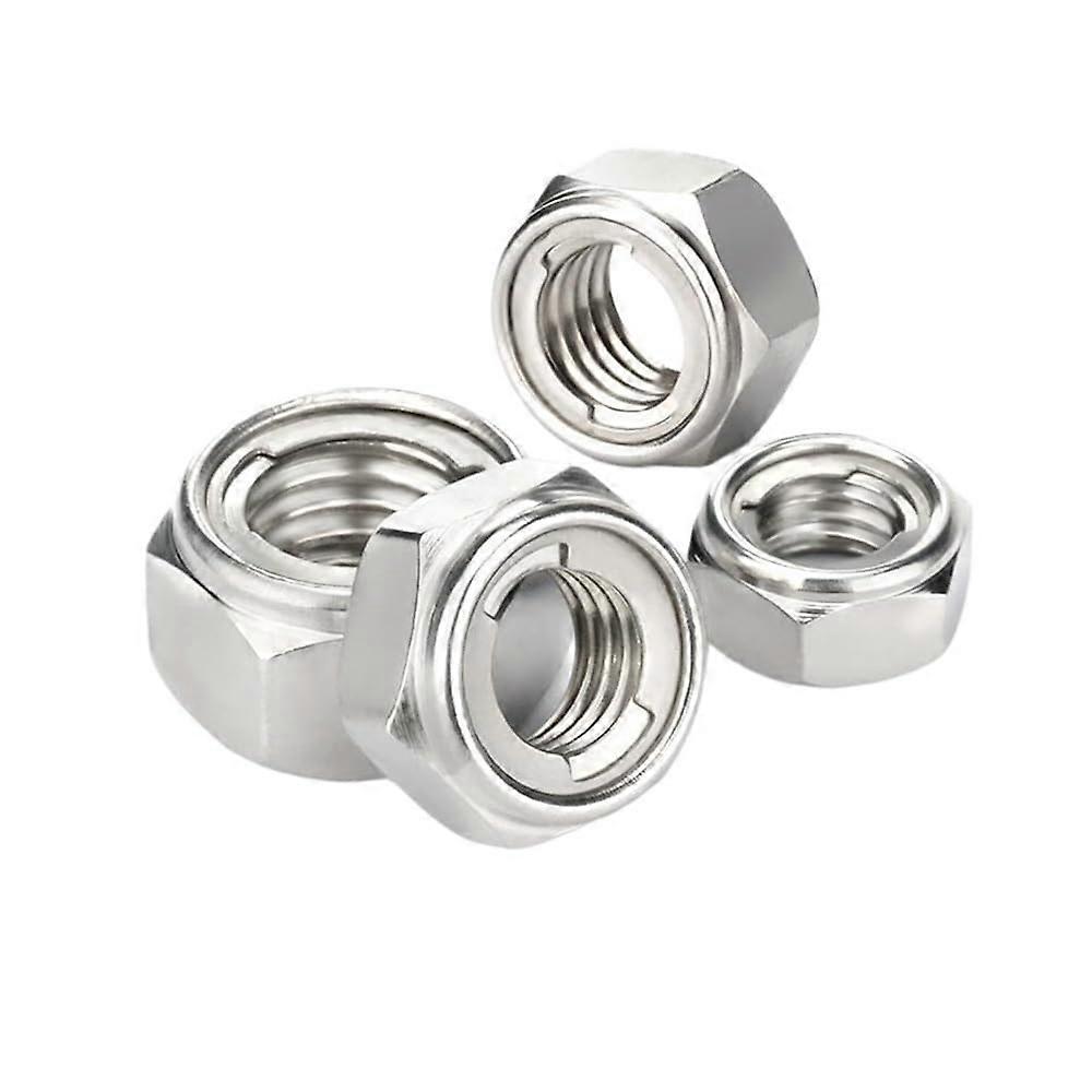 M3 M4 M5 M6 M8 M10 M12 M14 M16 M18 M20 304 Stainless Steel Hexagonal Metal SelfLocking Nuts Lock Nuts (110 Pieces) (M141pc)