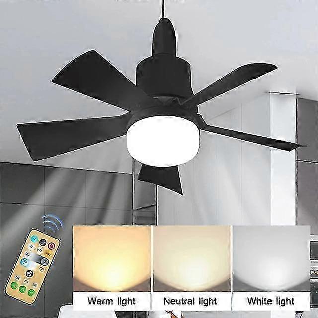 Ceiling Fan LED With Light Remote Control Dimmable 30W E27 Base Modern Smart Wireless Fans Lighting For Bedroom and Living Room