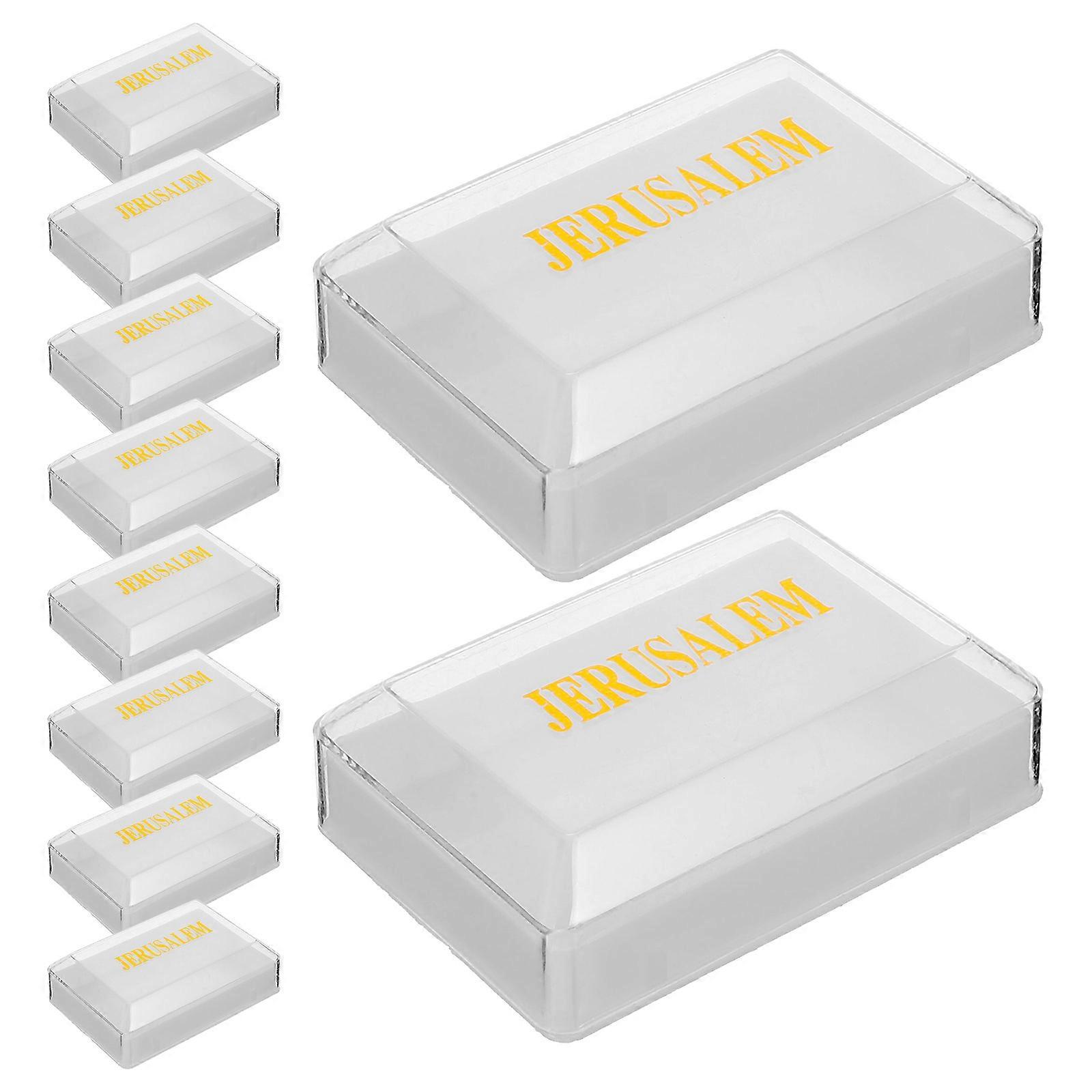 Trinket Boxes Rectangular Jewelry Case for 10Pcs Multi Color Plastic Storage