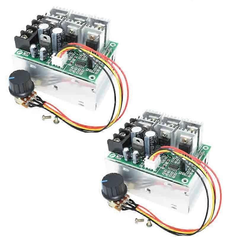 DC Motor Speed Controller 12V 36V 48V 30A Adjustable Slow Start for Robotics and DIY Projects Pack of 2
