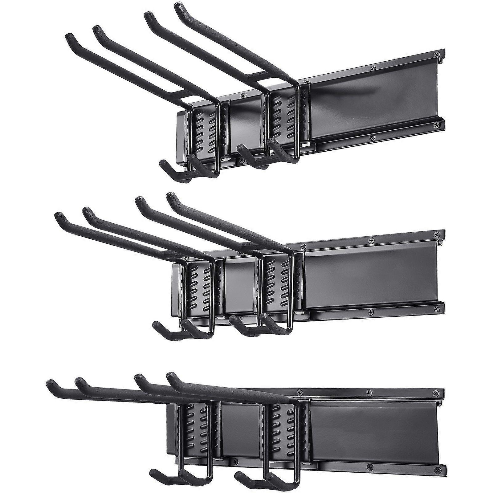 Οργάνωση εργαλείων γκαράζ, μέγιστη χωρητικότητα φορτίου 800 λίβρες, με 6 ρυθμιζόμενα άγκιστρα και 3 ράγες, για εργαλεία κήπου, φτυάρια και εύκαμπτους σωλήνες