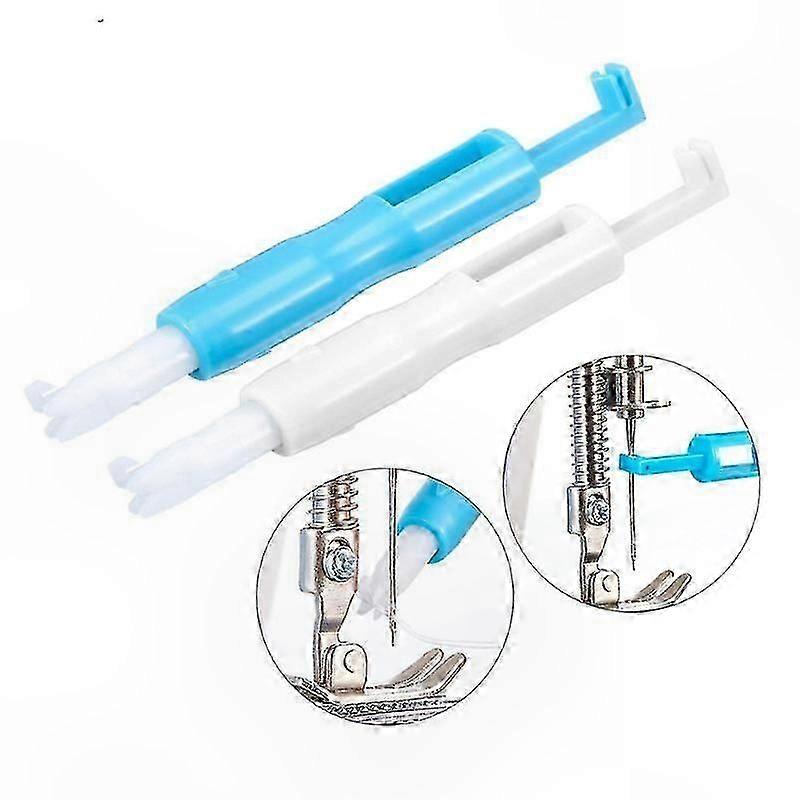 Automatic Sewing Needle Threader Tool, 2-Pack Insertion Aid for Sewing Machine Needles
