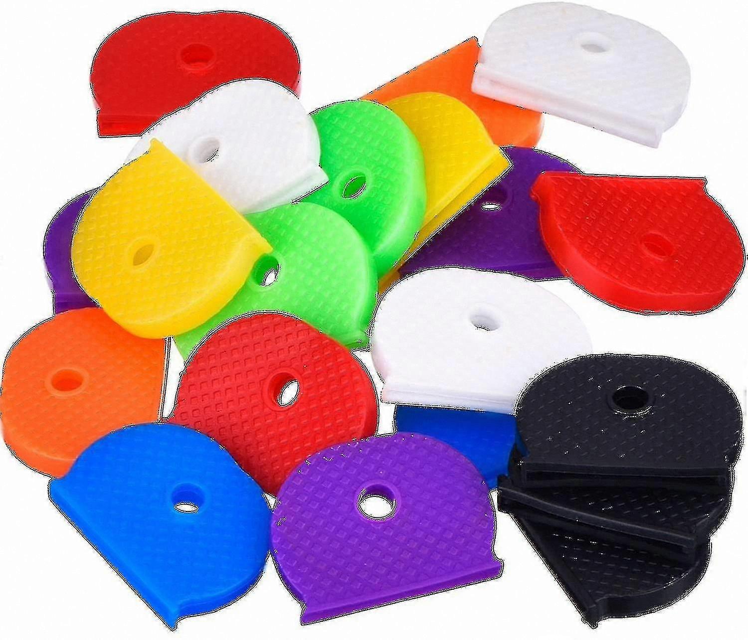 Door Key Covers for Quick Identification, Assorted Colors, 24 Pack
