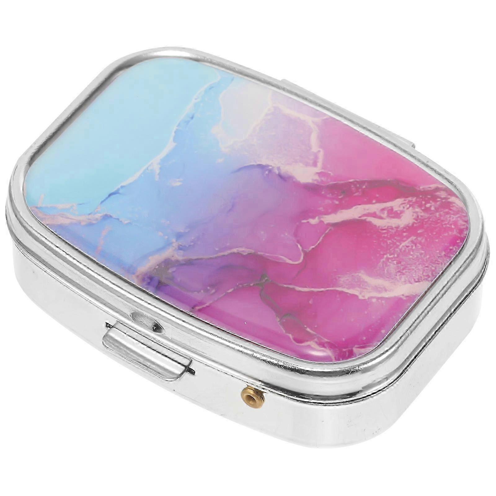 Week Pill Organizer Rectangular Design Travel Container Assorted Color 1Pcs