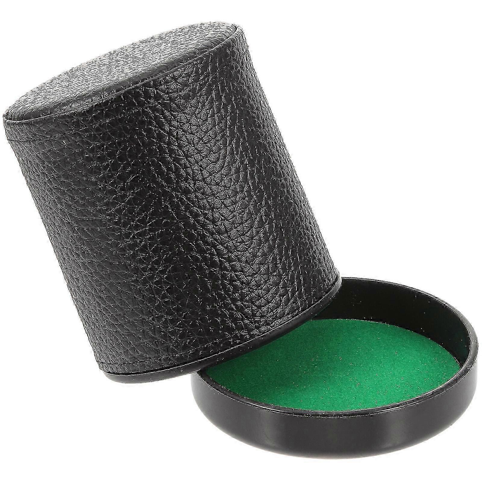 1 Set Of Leather Dice Cup With Lid Mute Shaking Dice Cup Delicate Dice Cup Supple
