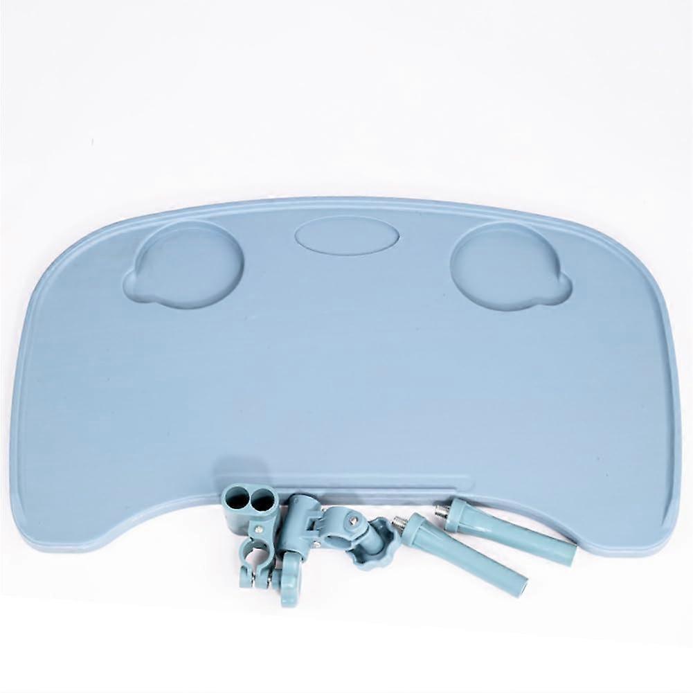 Wheelchair Tray Table Removable Lap Tray with Cup Holder, Portable for Elderly, Blue