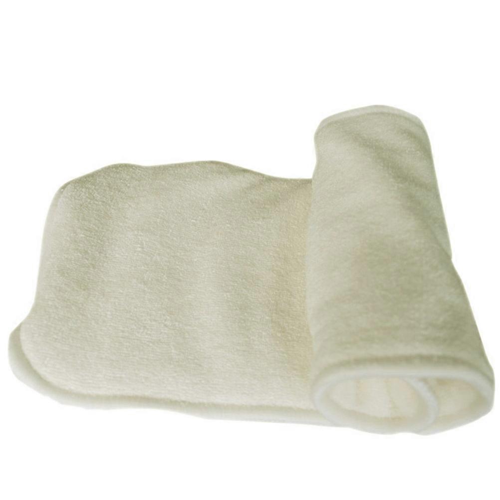 Reusable Cloth Diaper Inserts 6Pcs Absorbent Bamboo For Use Beige Rectangular
