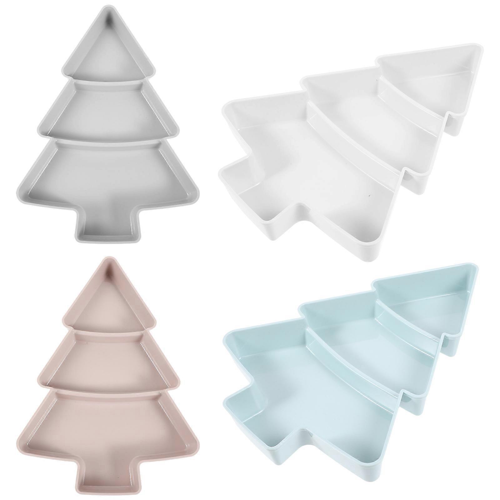 Serveringsbrickor för fest Julgran Design Snackshållare för födelsedagsfester Hembord Elegant 4st