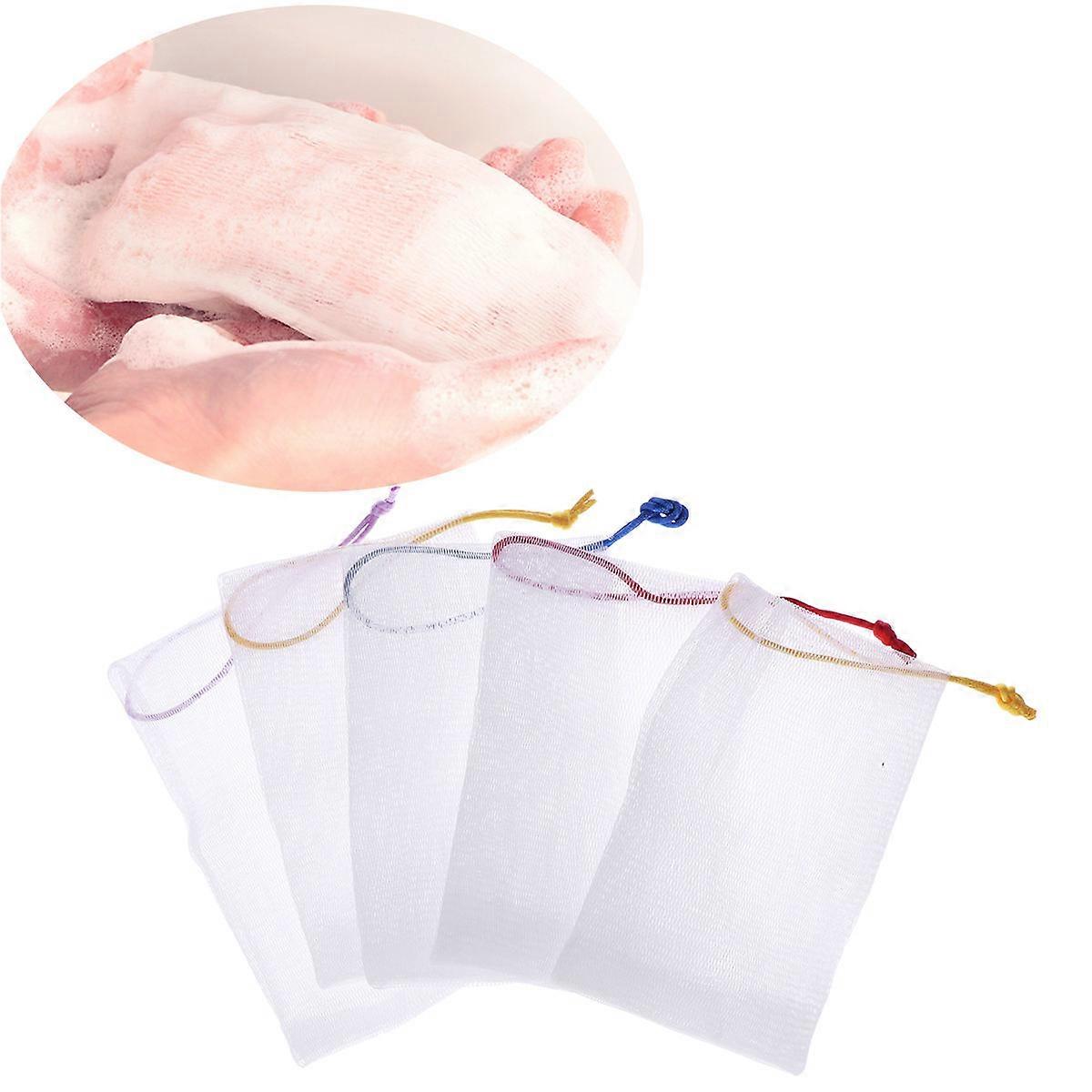 15x9x0.5cm Exfoliating Foaming Net Ideal For Daily Cleaning Material With Durable Features 5Pcs