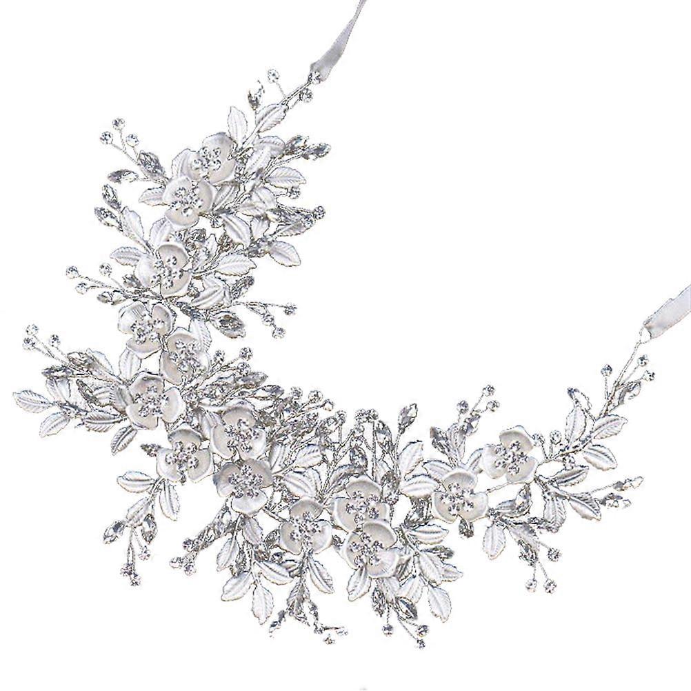 Elegant Alloy Rhinestone Hair Band for Women – Chic Floral Design, Comfortable and Breathable for Daily Wear and Special Occasions Styling