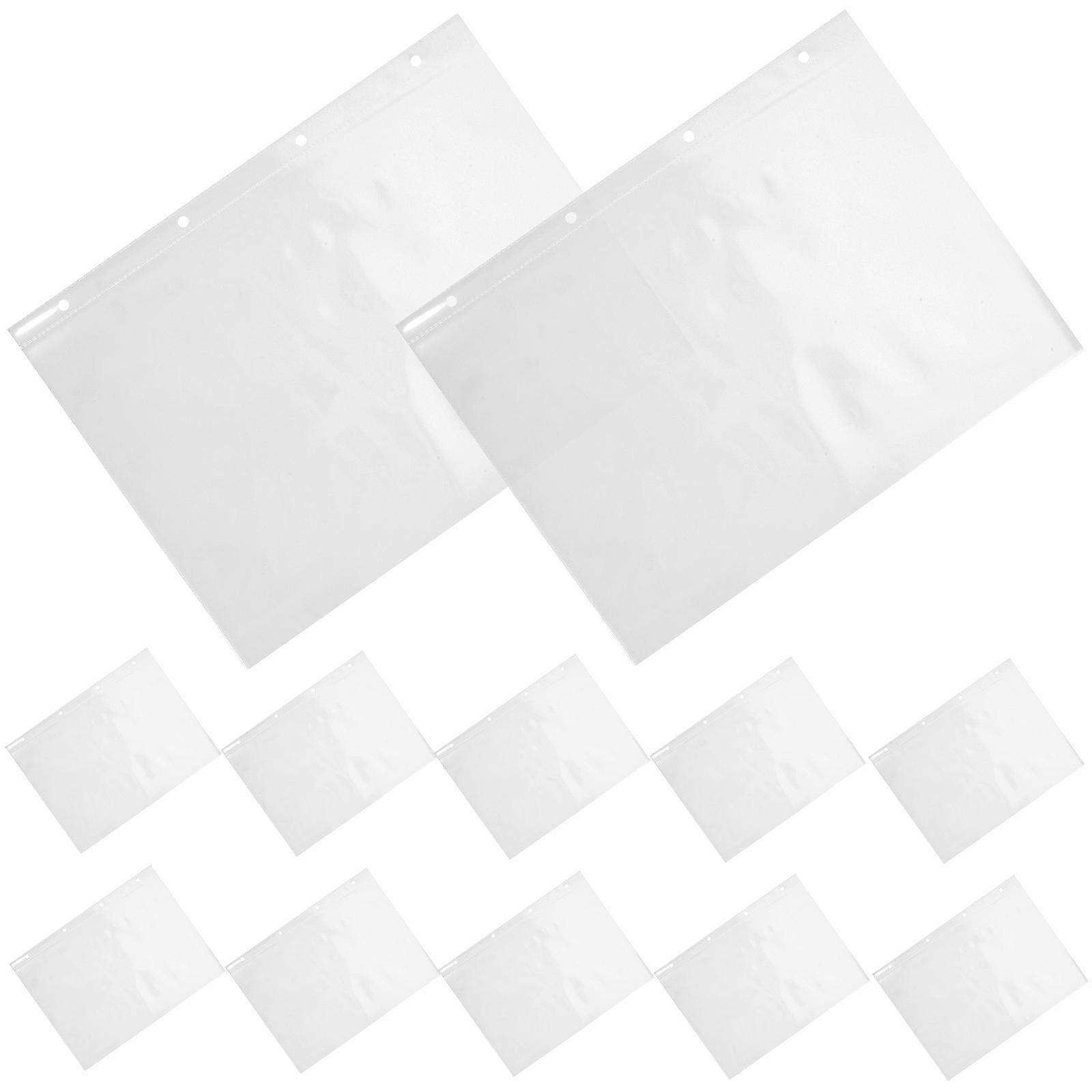 30pcs Transparent Loose Leaf File Pockets Binder Folders with Buckle Document Protectors for Work and Presentation Organization