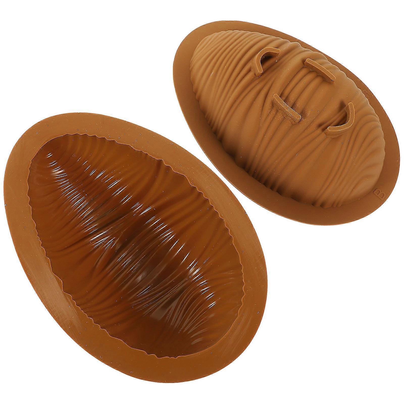 Silicone Egg Mold for Kitchen Use Perfect for Baking Chocolate and Easter Treats Light Brown