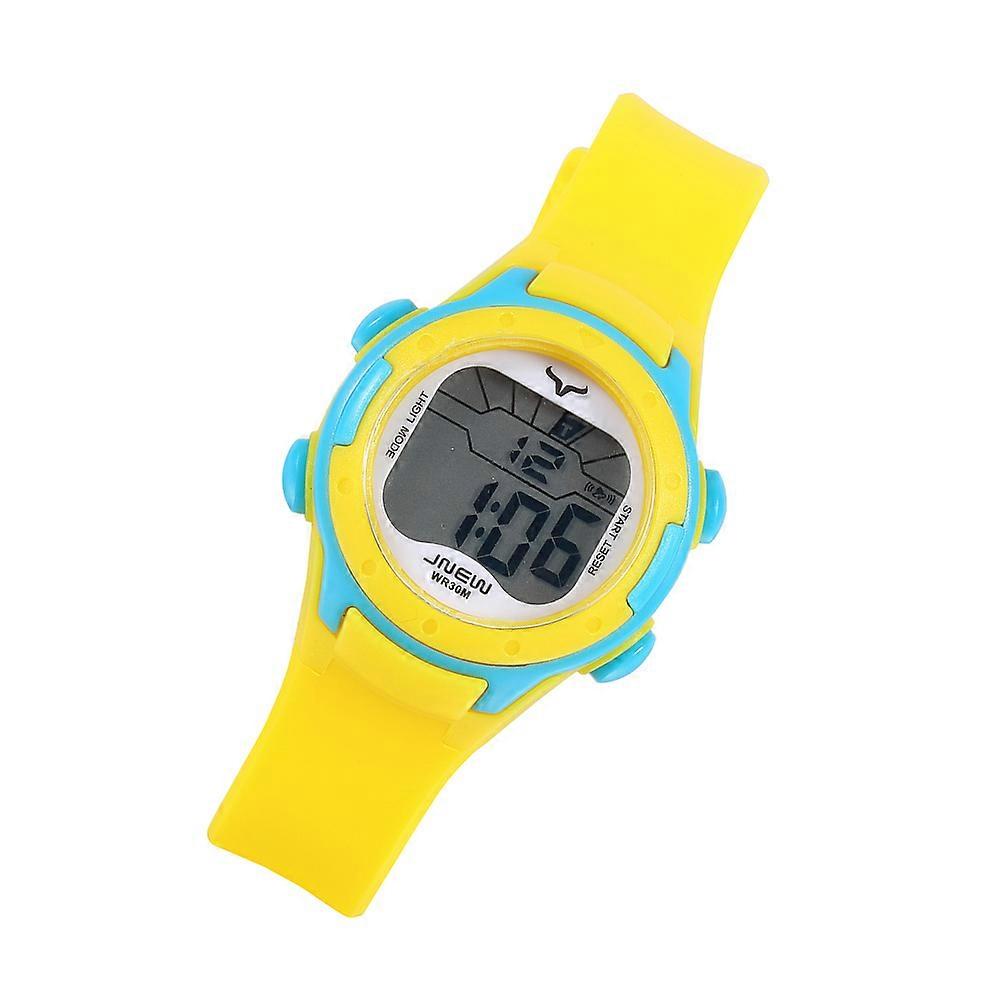 Waterproof Multifunctional Sports Watch For Kids Yellow 3*22.5cm Simple Design 1Pack