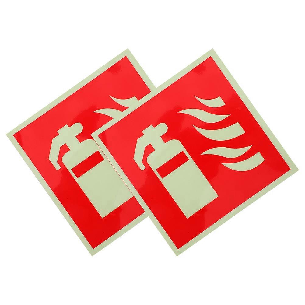 Glow in the Extinguisher Safety Labels with Strong Adhesion and High Visibility for Emergency Red