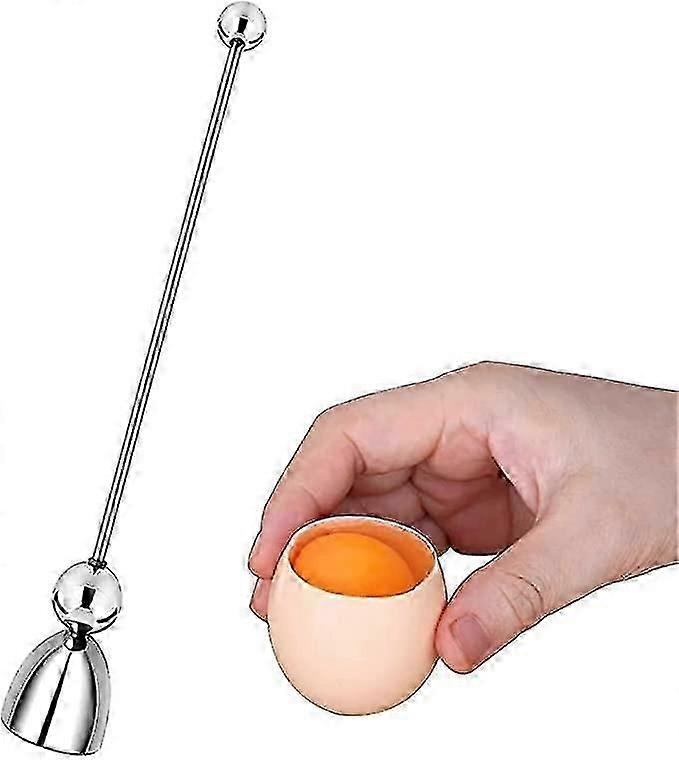 Egg Shell Remover, Egg Opener, Stainless Steel Egg Cracker Topper, Eggshell Cutter, Stainless Steel Kitchen Tool, For Soft-boiled Eggs And Egg1pcssilv
