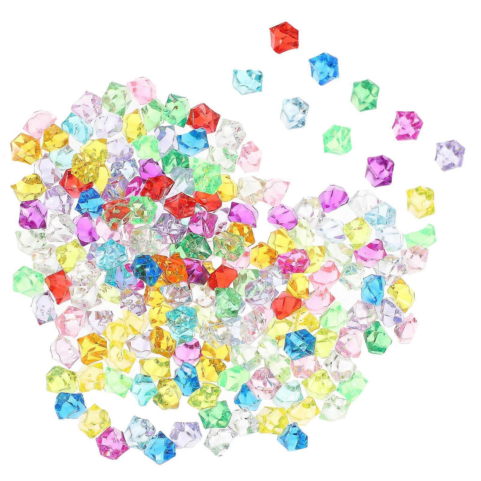 Artificial Gems Vase Filler 200Pcs Mixed Color Decorative Ice Cubes For Food Photography