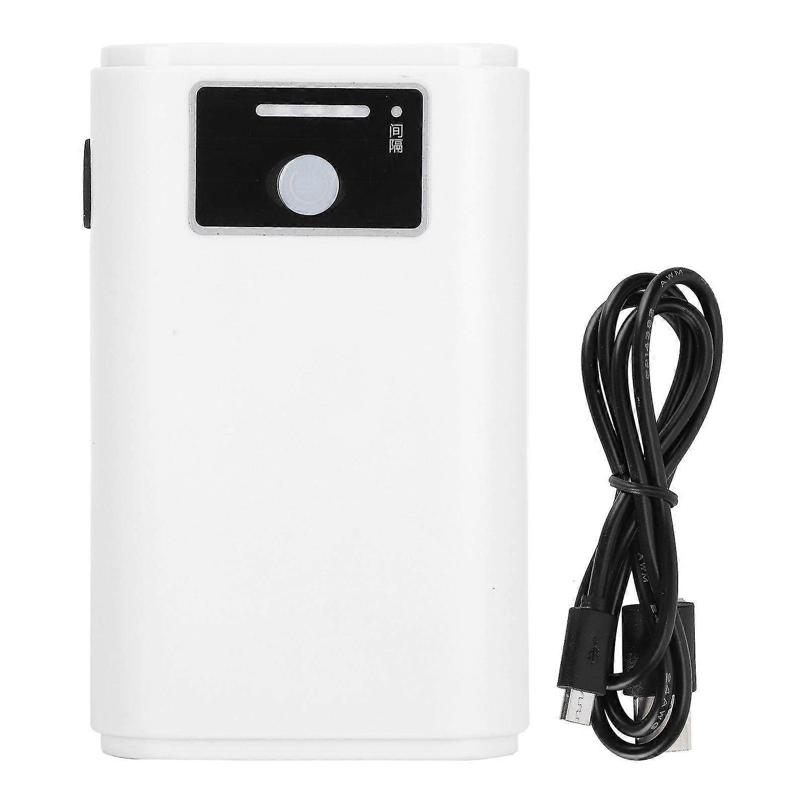 Ultra-Quiet Dual Outlet Aquarium Air Pump with Power Display - Lithium Battery Oxygen Pump for Fish Tanks (ZYN10USB)