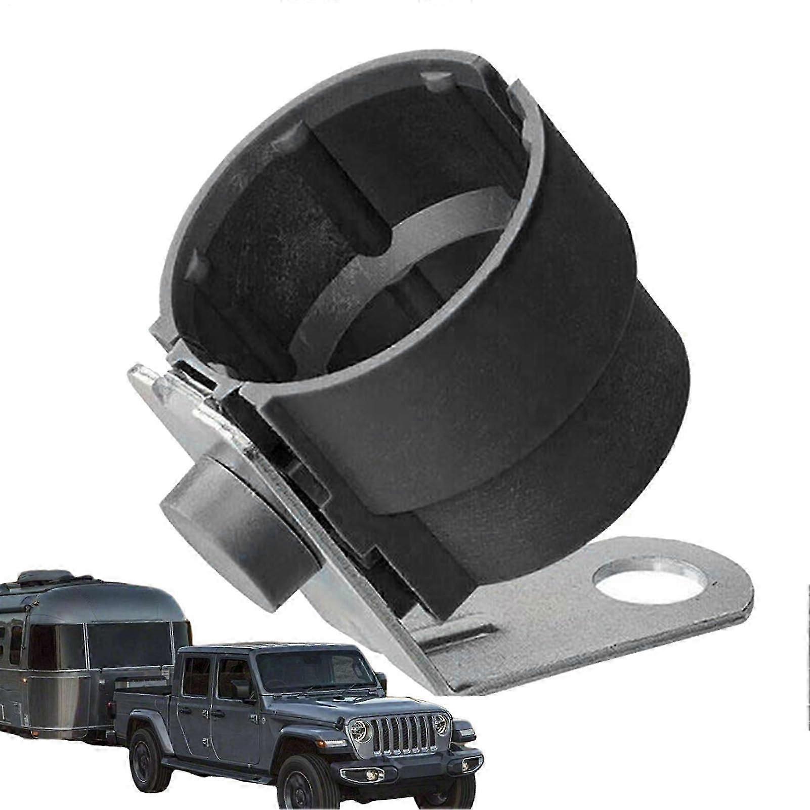 Trailer Mounting Bracket Plug Adapter Holder Durable Socket Holder Black