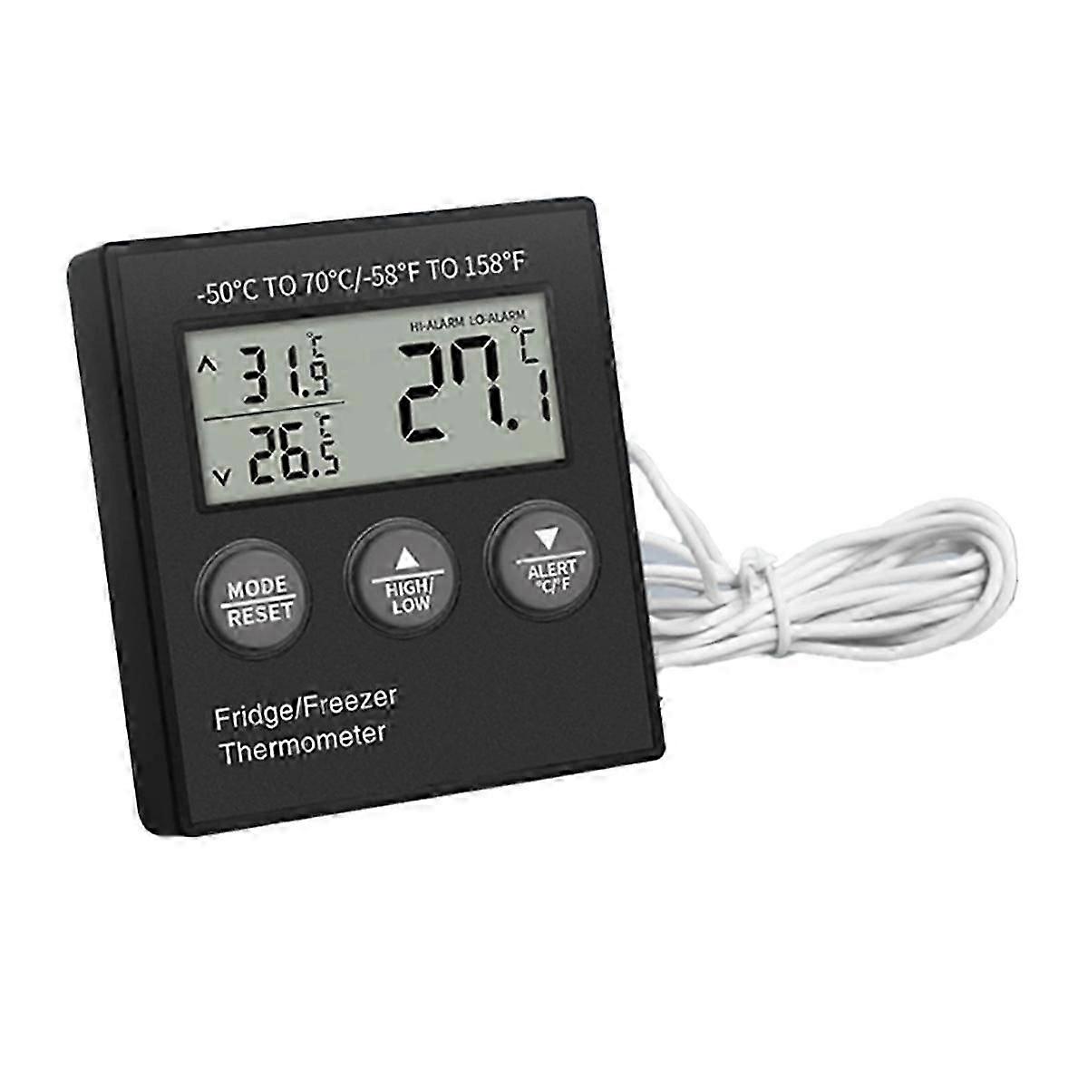 Digital Fridge Thermometer with Temperature Alarm LCD Display Digital Refrigerator Freezer Thermomet