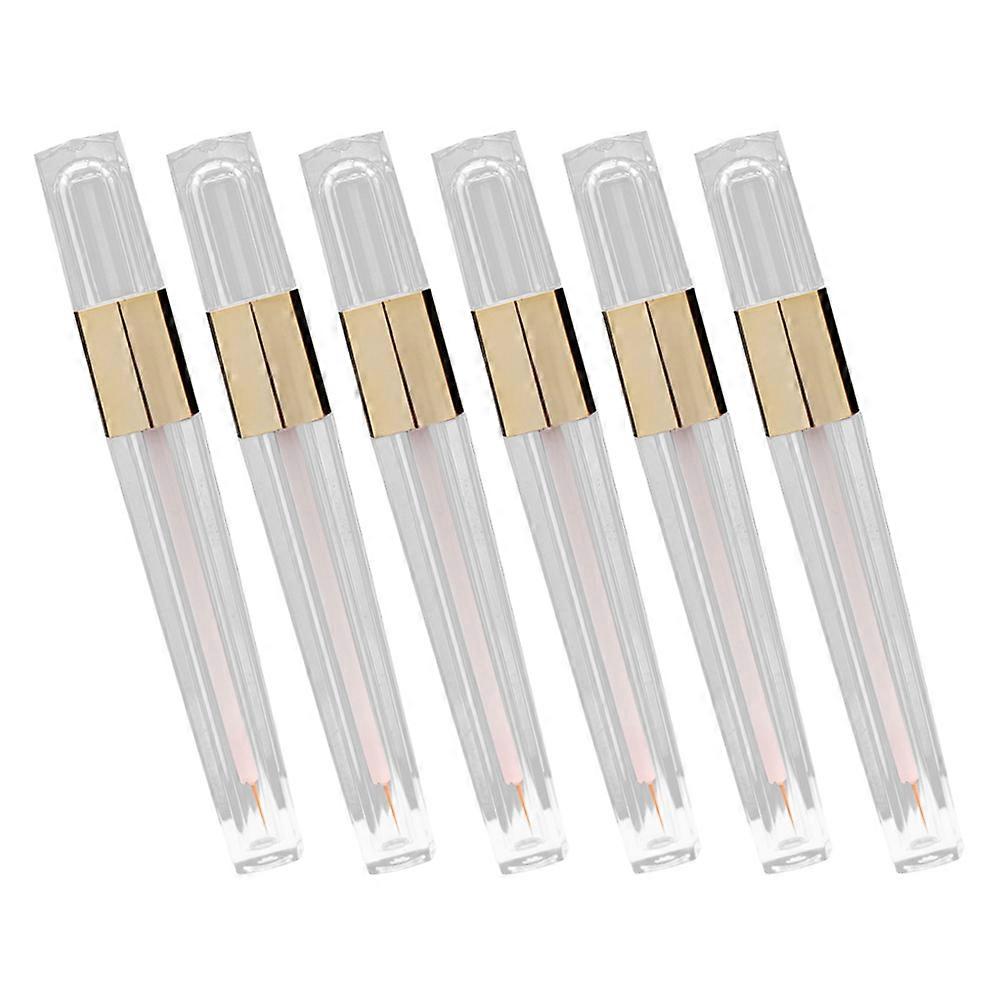 Eyeliner Liquid Tube 6Pcs Empty Diy Mascara Tubes Cosmetics Container Transparent Made from As Material
