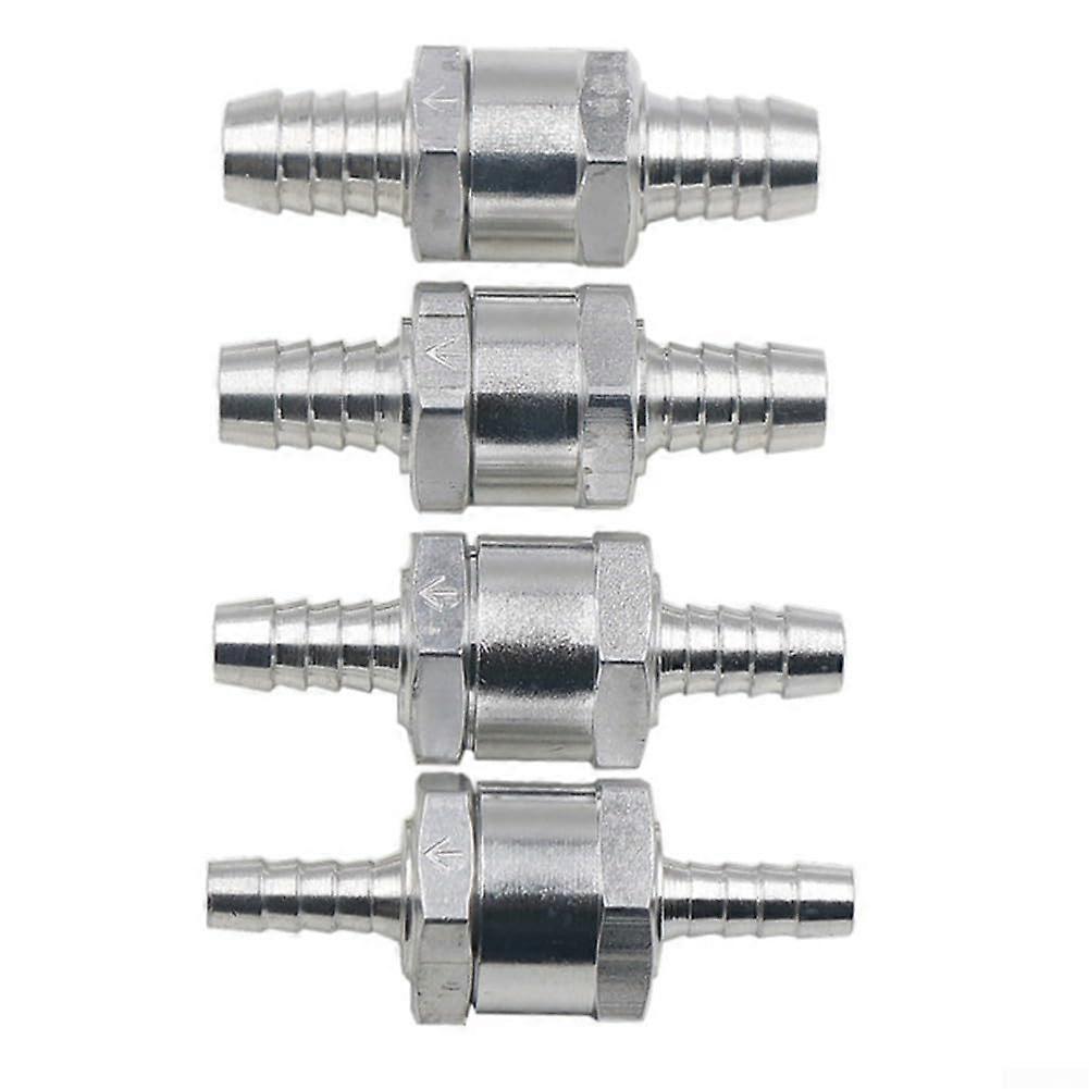 Aluminum check valve for diesel and water applications in boats and motorcycles (6 mm).