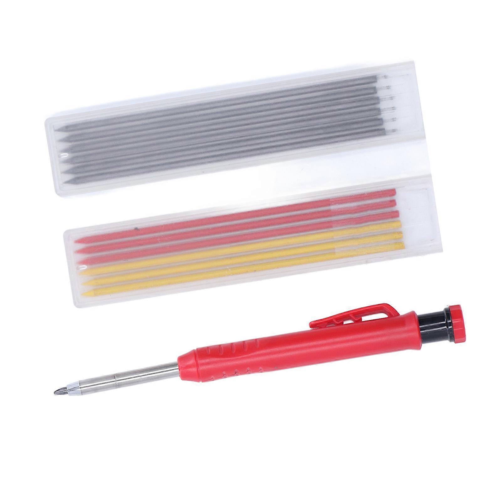 Woodworking Marking Pen Alloy Tip Scriber Multifunctional Scribing Tool with Colorful Refills