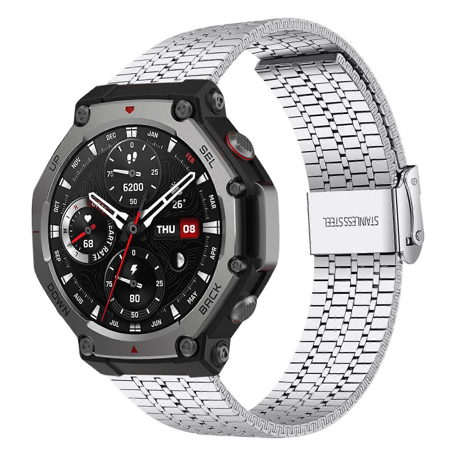 xDfind سبع حبات مشبك الفولاذ المقاوم للصدأ ووتش الفرقة ل Amazfit T-Rex 3