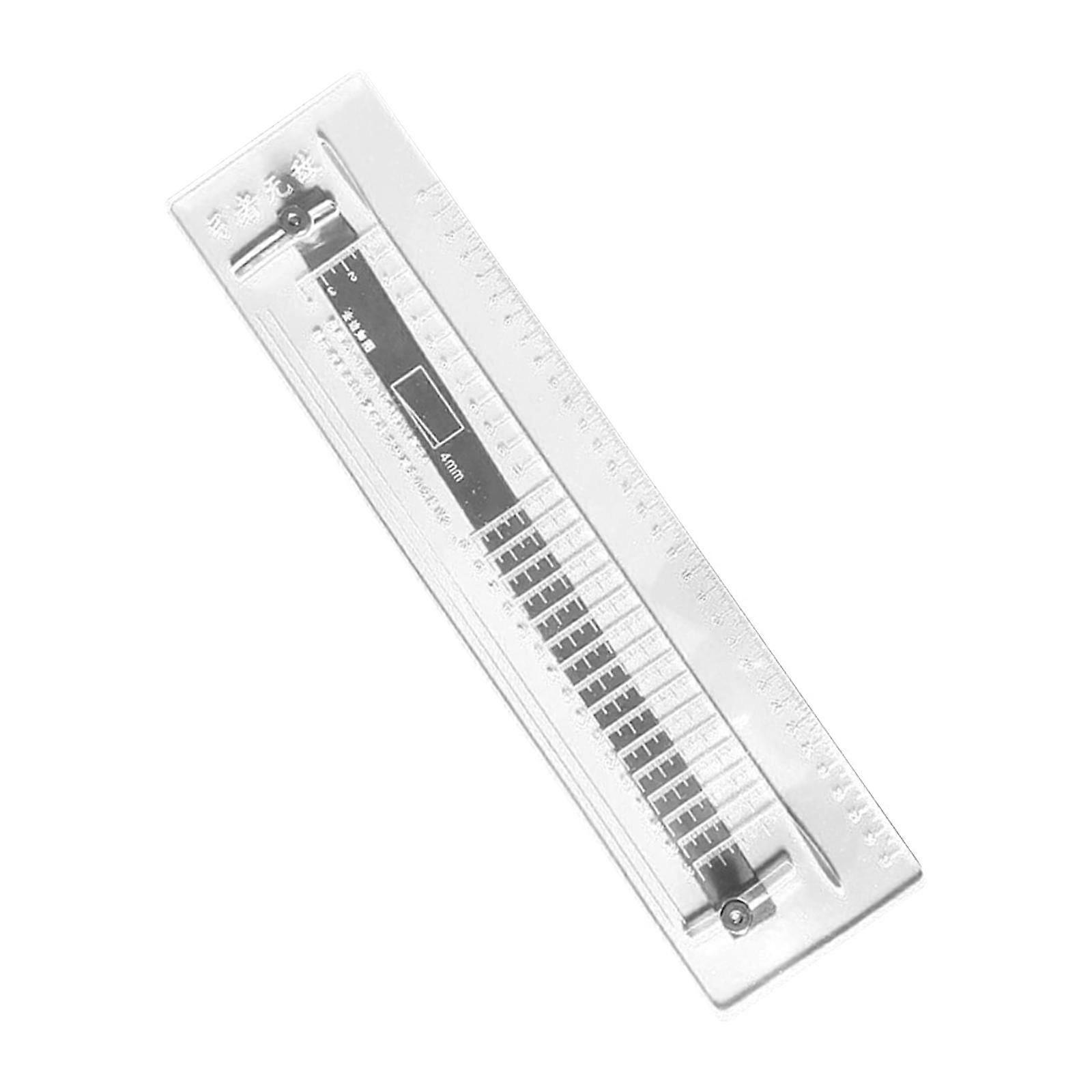 Thrower Flat Leather Cutting Ruler Compact Practical Acrylic Multifunction