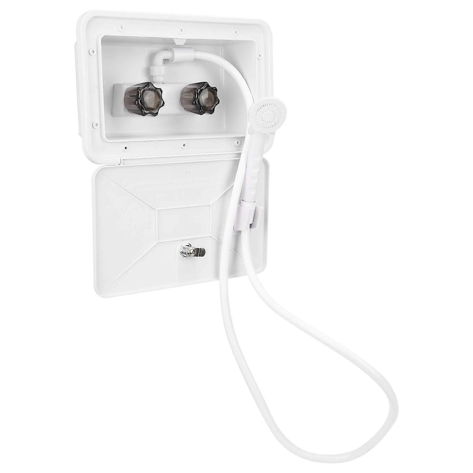 Outdoor Shower Box Set with Lock for Boat, Motorhome, Camper, Practical for Outdoor Showering, Cleaning Fish and Bathing Pets, Default