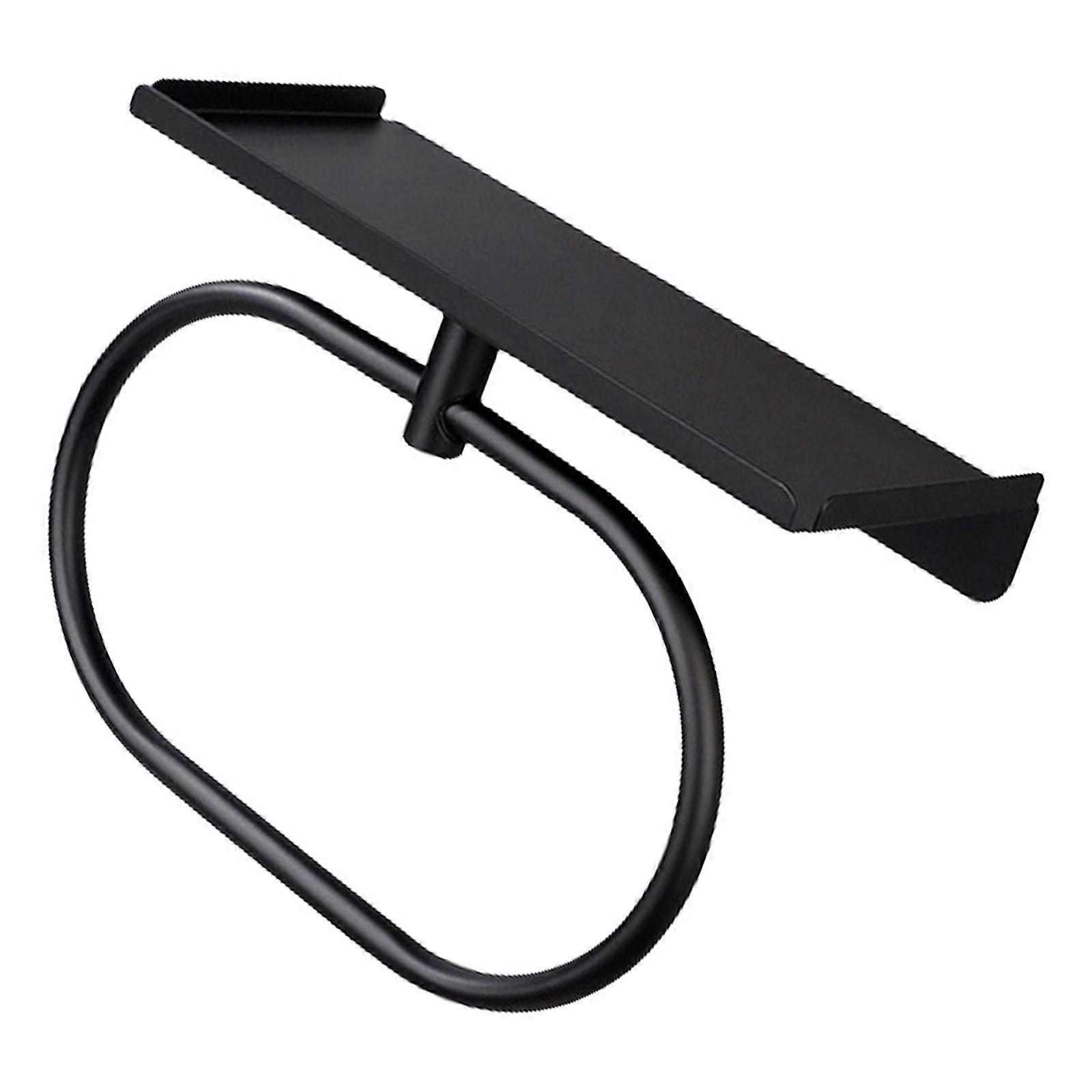 Stainless Steel Wall Towel Rack for Bathroom and Gym, Black, Efficient Space-Saving Design, Stylish and Durable