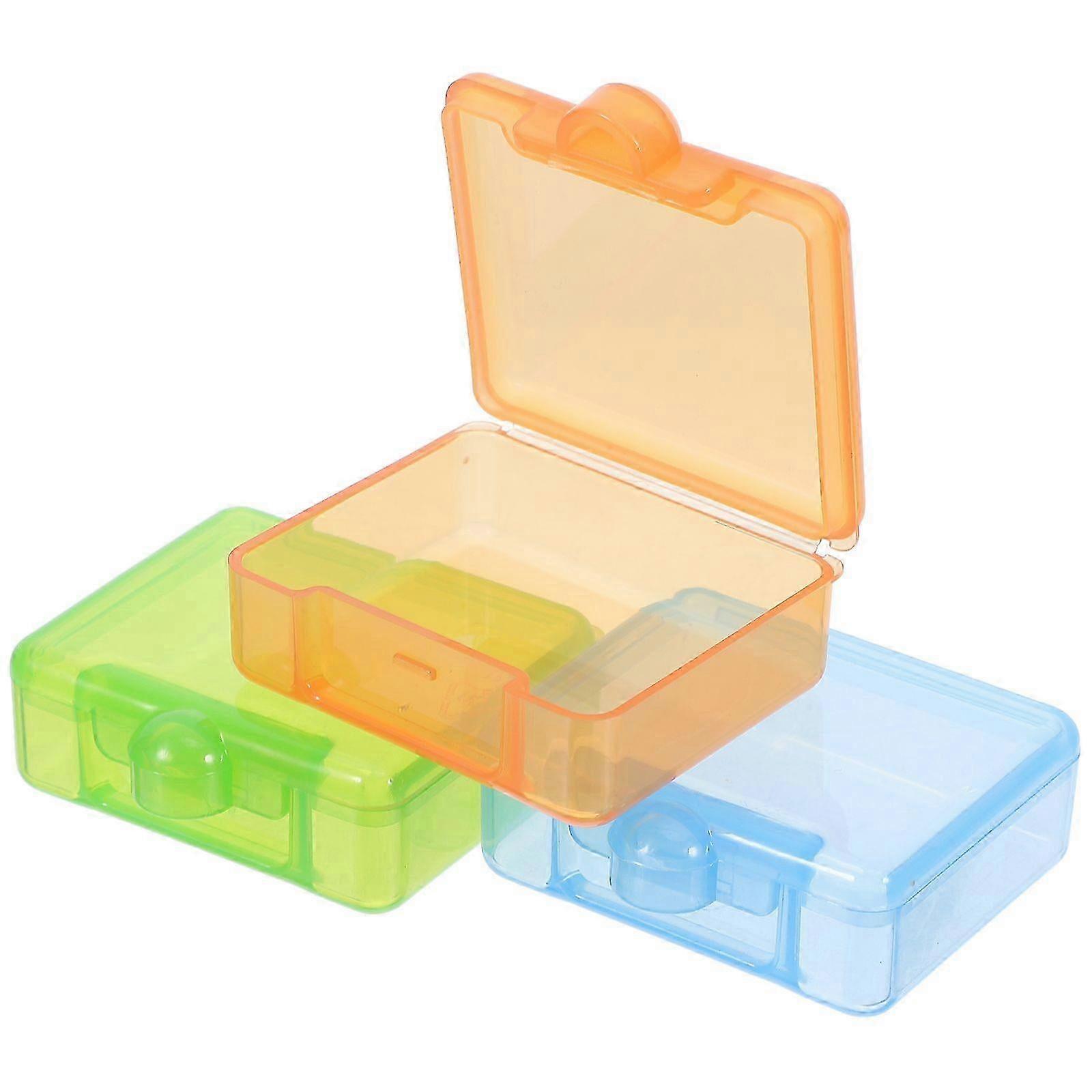 3Pcs Small Containers Clear Plastic Box Storage Box Plastic Small Storage Box Small Clear Boxes Small Container With Lid