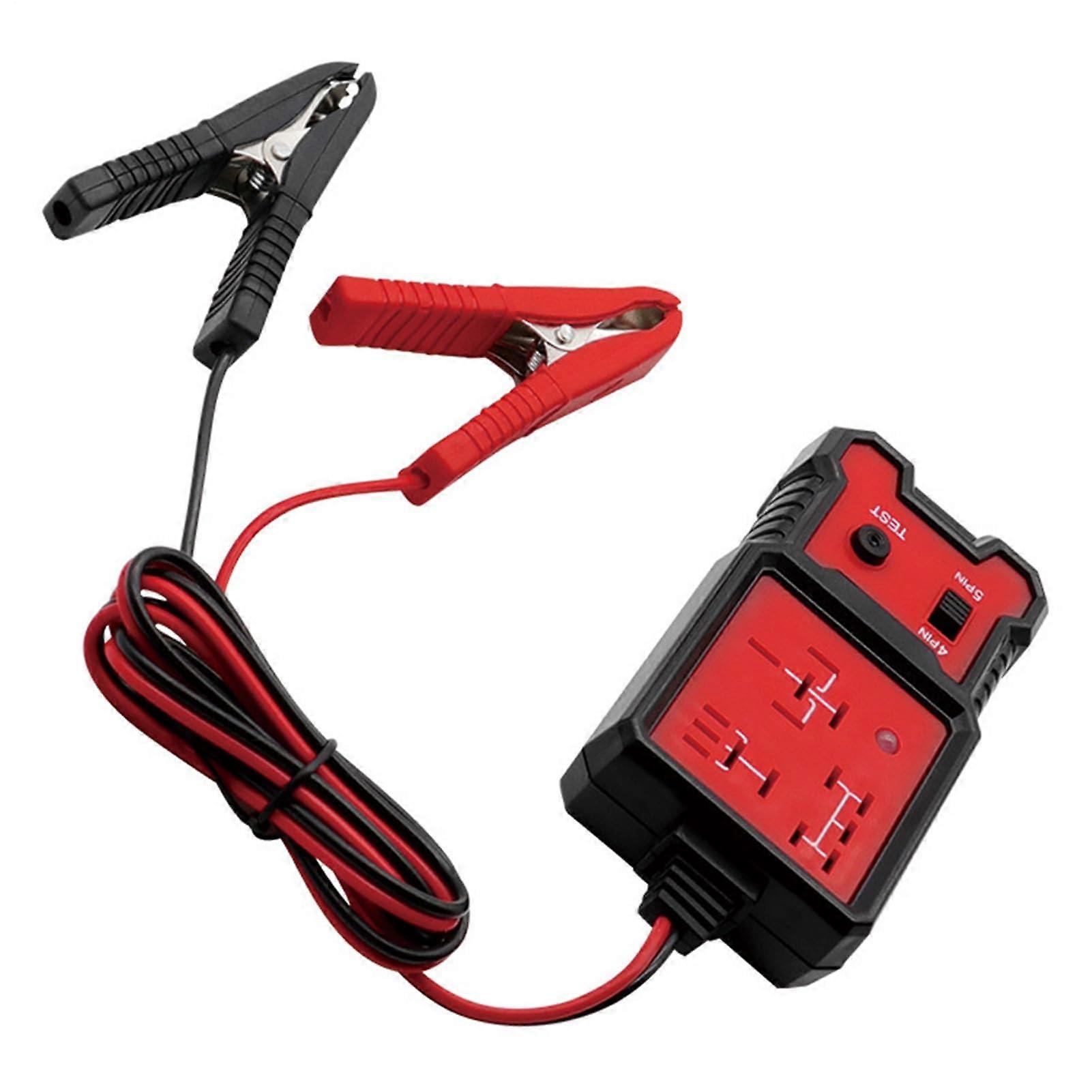 Automotive Relay Tester 12V | Rechargeable Handheld Relay Test Tool with Battery Leads for Cars SUVs Trucks and Garages