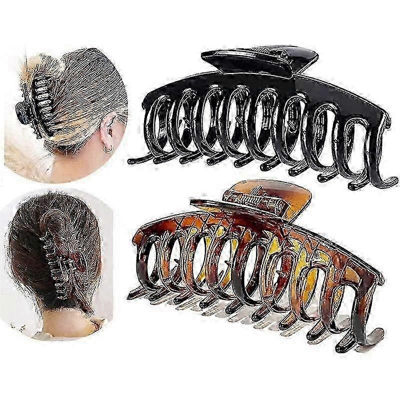 קליפסים גדולים לשיער מונע החלקה, אביזרי עיצוב שיער אקריליים לשיער עבה