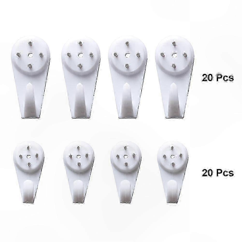 40-Pack Wall Hooks for Hanging Photos, Paintings, Clocks, and Small Frames