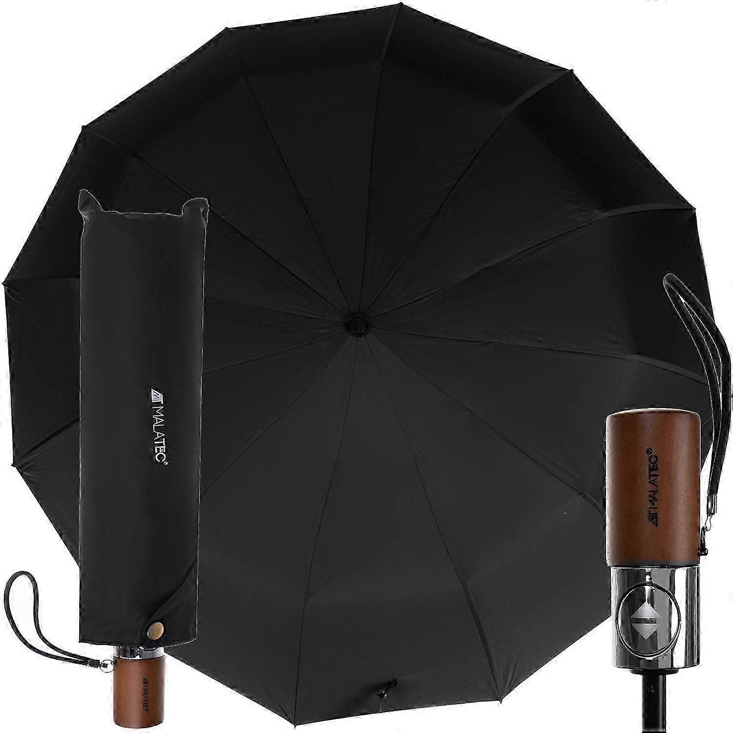 Malatec Automatic Umbrella, Foldable, With Cover Black