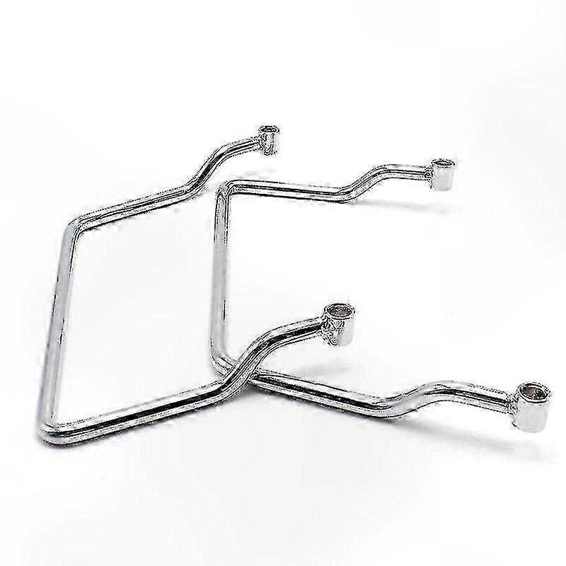 24 سم حقيبة سرج دعم شريط جبل قوس مجموعة من 2 - مناسبة لمختلف ماركات الدراجات - اللون الفضي