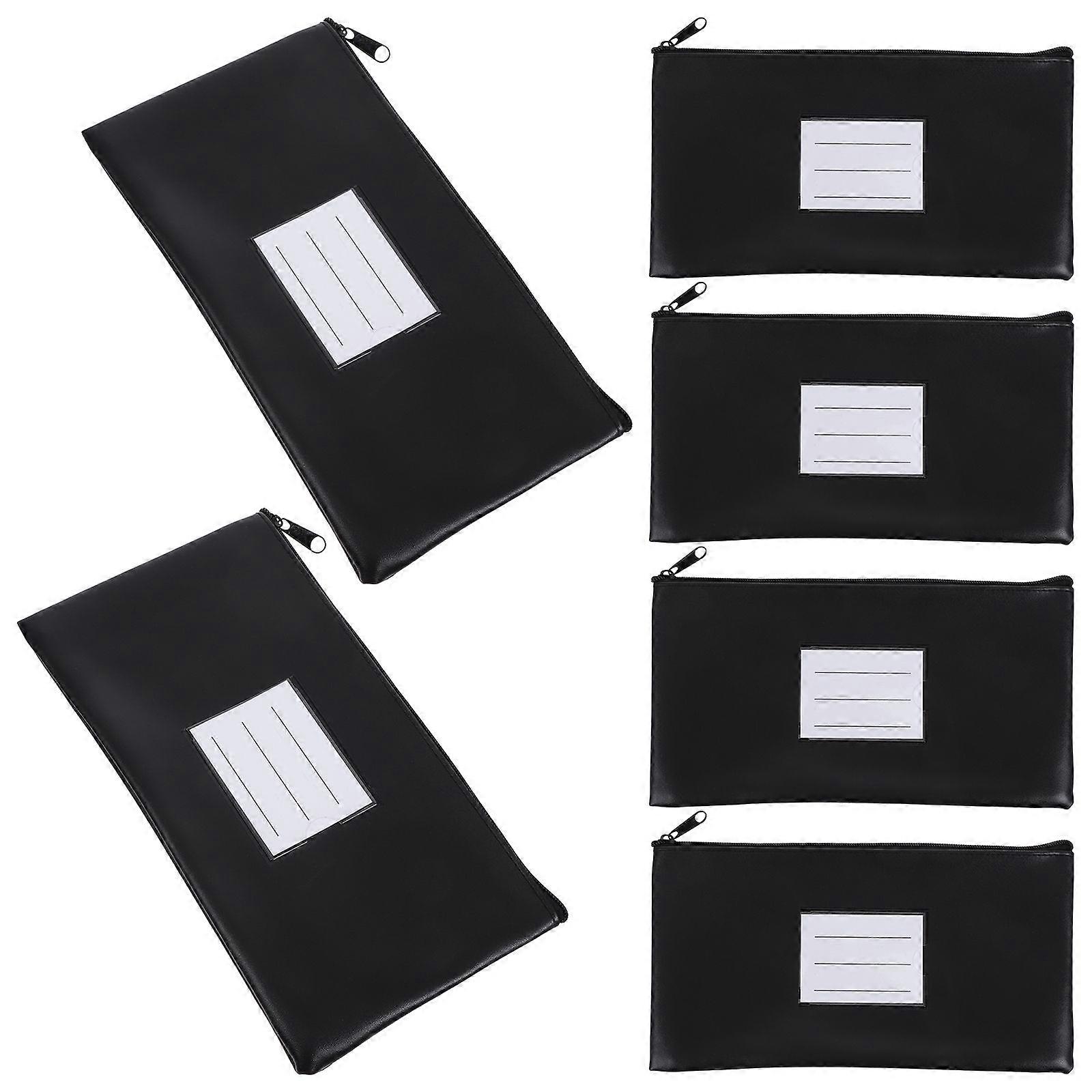 6pcs Waterproof Money Bag with Zipper for Cash Storage and Receipt Holder Ideal for Bank Use Document Organization and Travel Small Wallet for Coins a