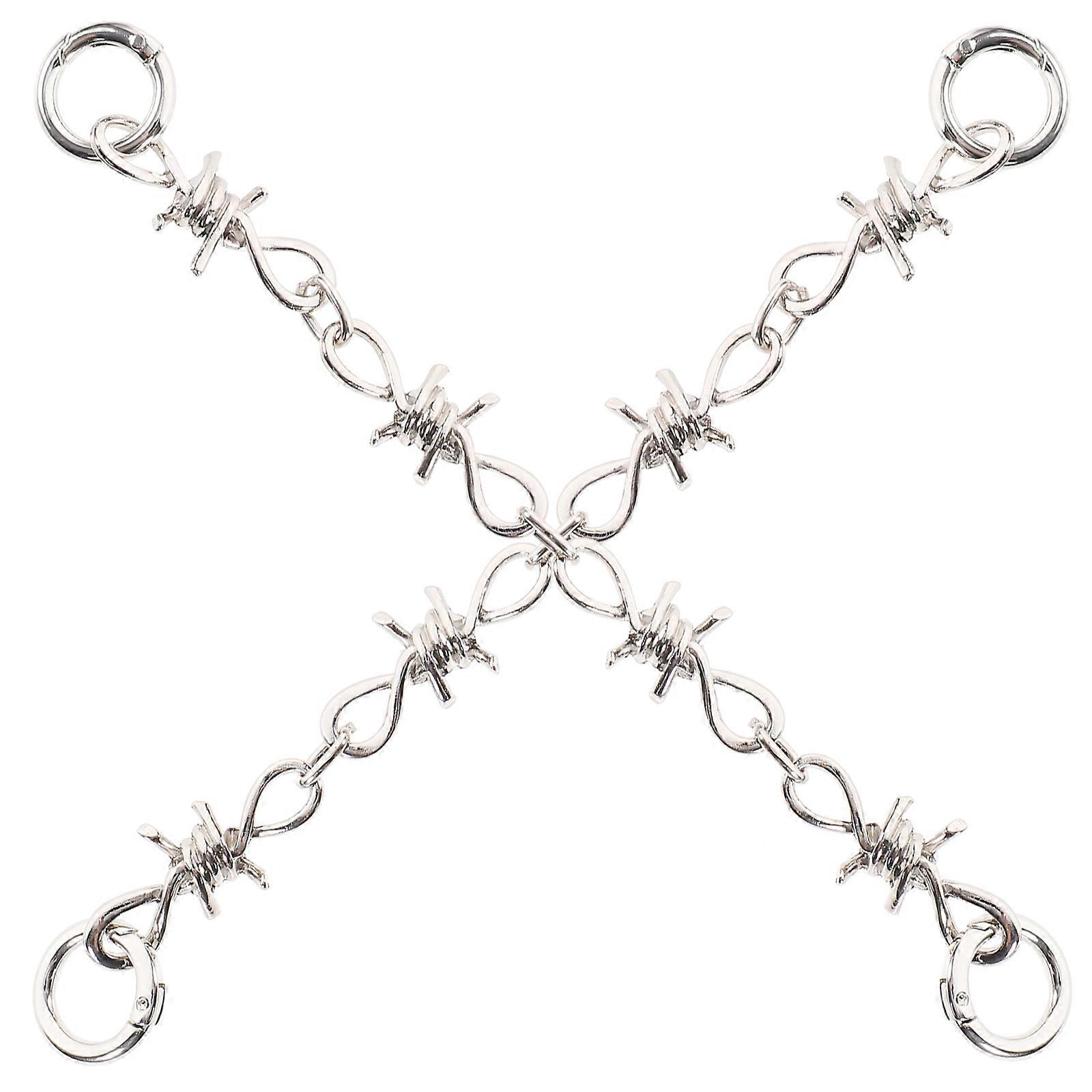 Shoe Chains Alloy Chains for Shoes with Holes Assorted Color Metal Chain Decorative 2Set