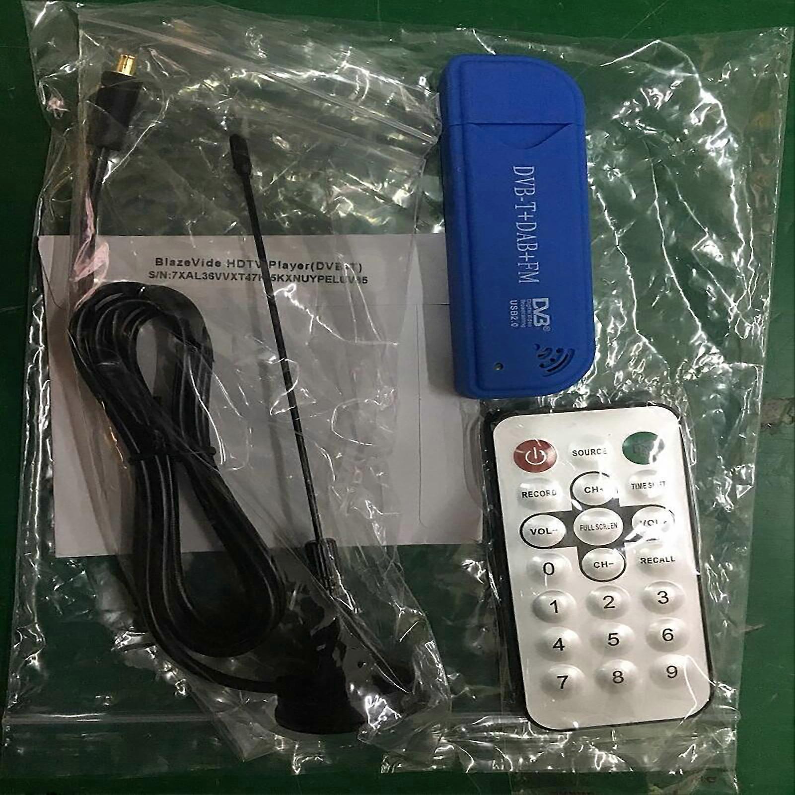 Mini Portable USB 2.0 TV Stick DVB-T DAB FM SDR Tuner Receiver RTL2832U FC0012 for PC Laptop
