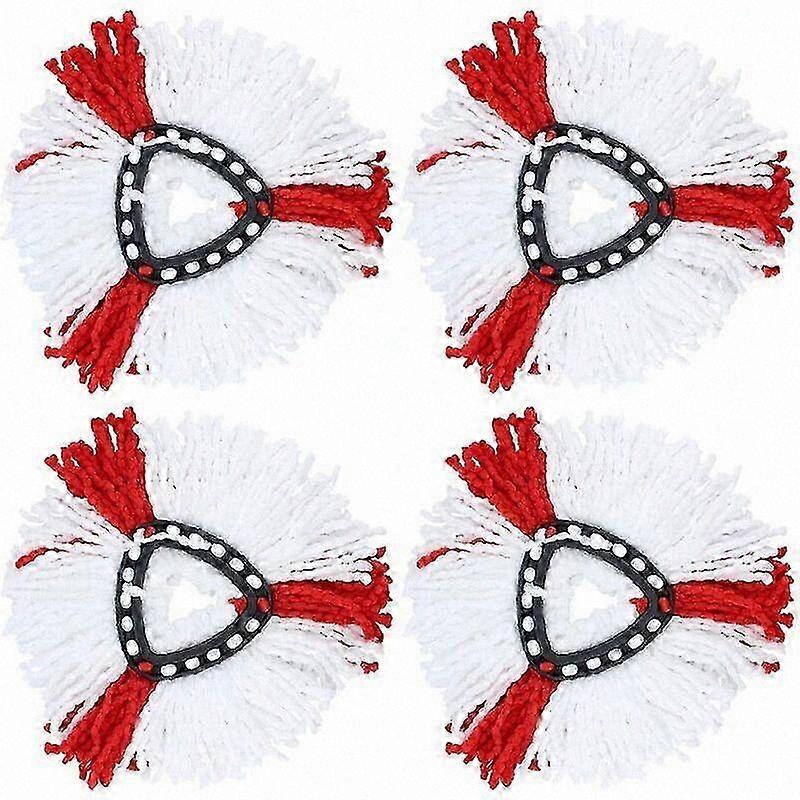 Microfiber Mop Head 4-Pack Replacement for Swivel Mops, Universal Fit for 360 Degree Cleaning Tools