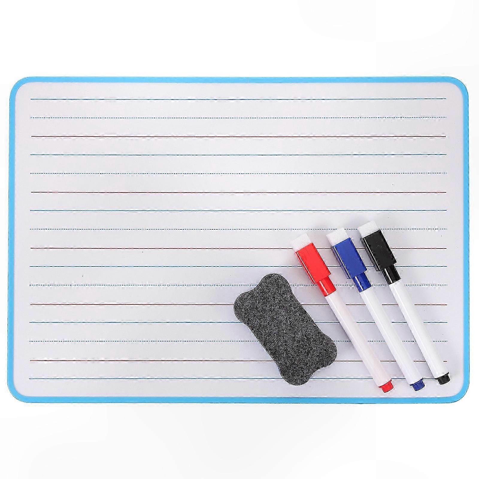 Double-Sided Small Whiteboard with Lines for Kids Dry Erase Board Educational Tool