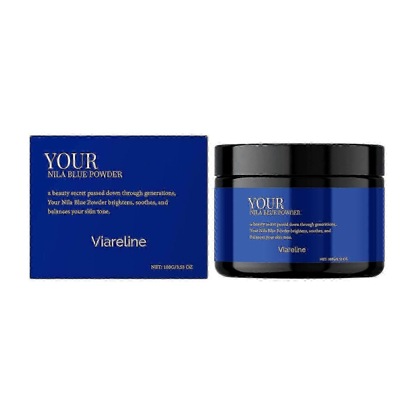 ピュア モロッコ インディゴ ニラ パウダー - 天然ニラ ブルー クレイを使用したフェイス & ボディ ブライトニング マスク - 輝く肌のための高品質 プラ ナチュラル