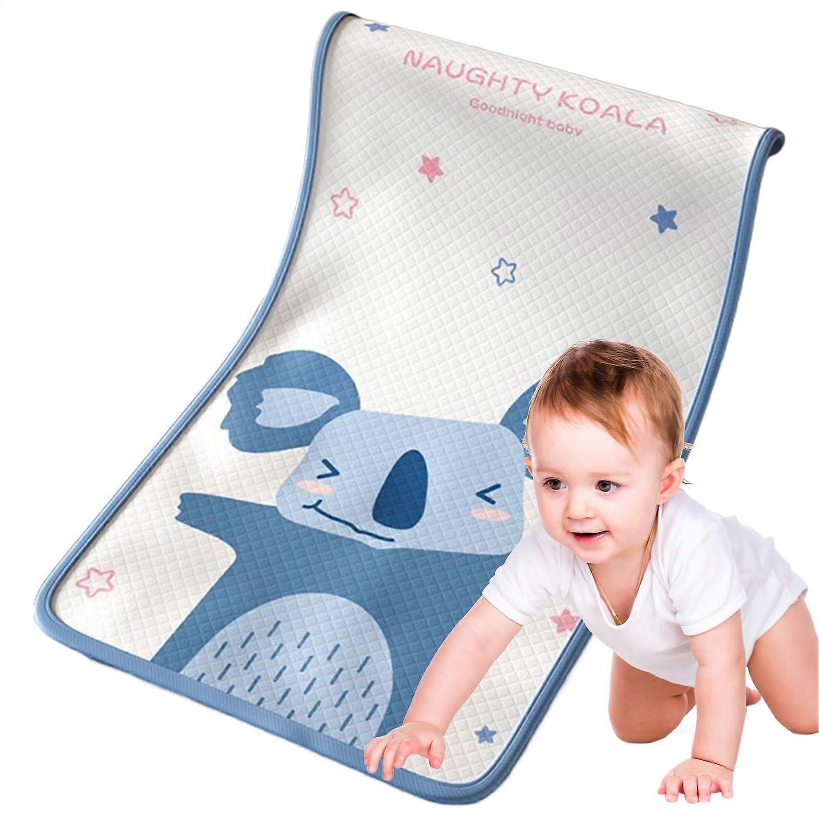 Pee Pads for Kids Nonslip Waterproof Mattress for Crib,Reusable Mattress Bed Wetting Pad for Baby, for Crib and Travel Blue B
