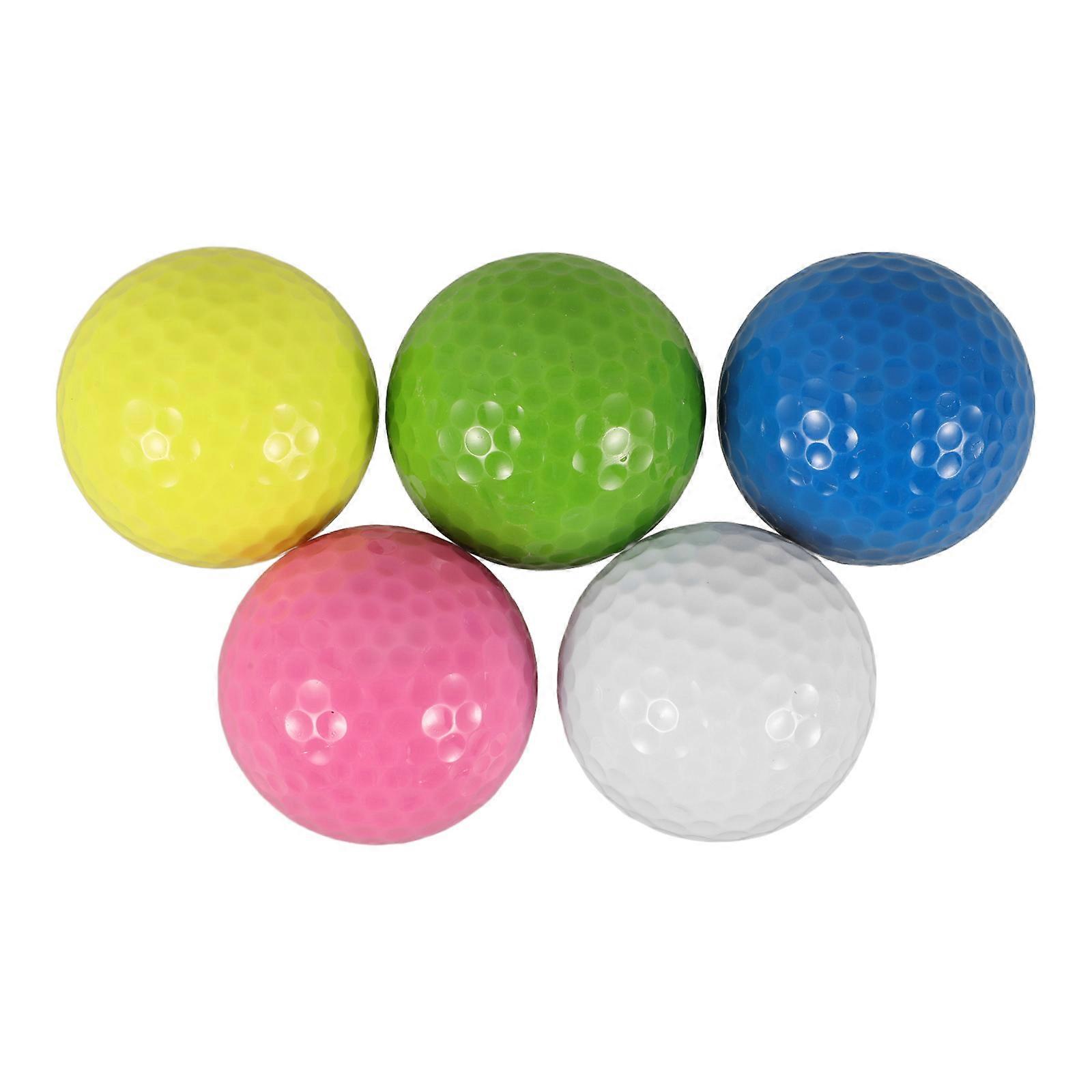 High Visibility Golf Balls Golf Training Balls For All Skill Levels Green Straight Line Movement Portable 5Pcs