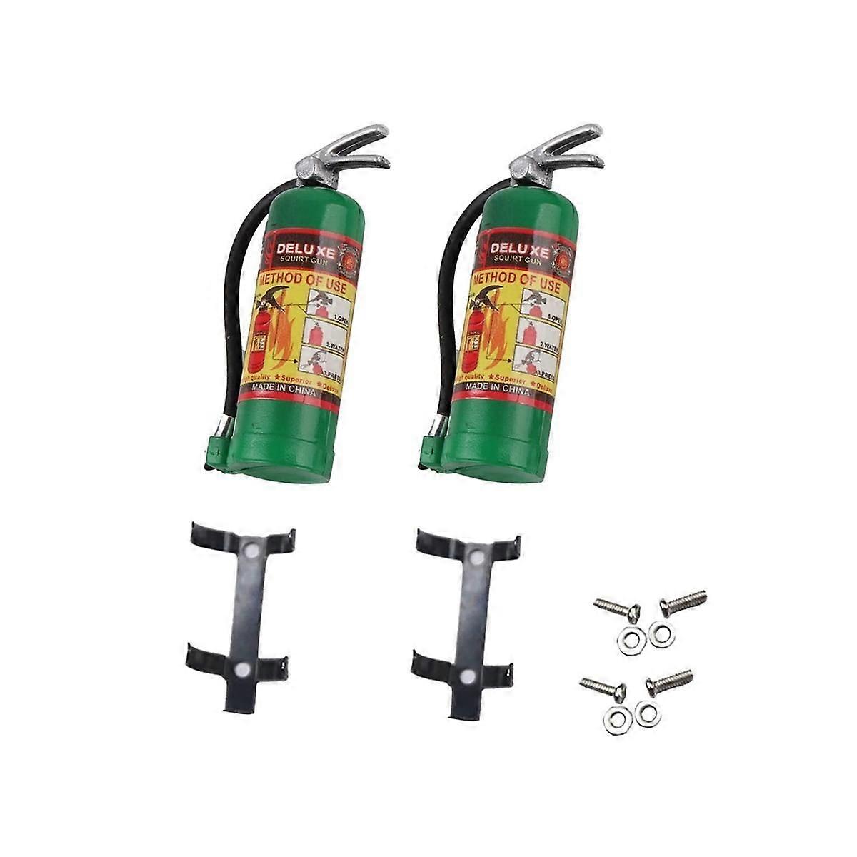 2Pcs Simulation Mini for 1/10 RC Crawler Car Axial SCX10 TRX4 D90 Decoration Parts,Green